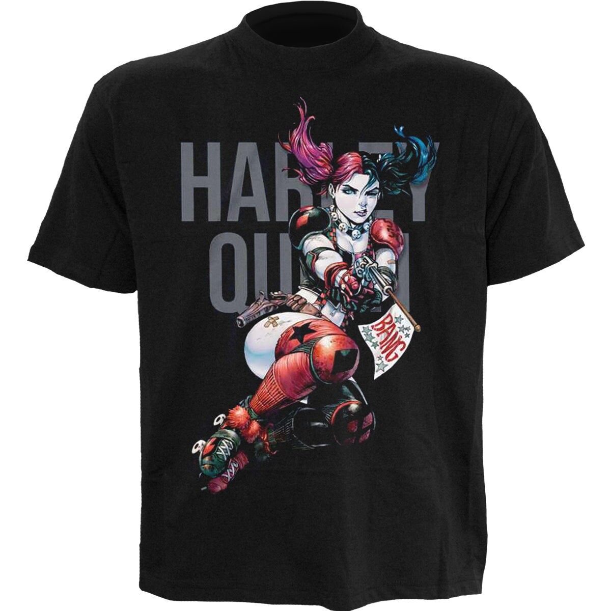 DC BATMAN - HARLEY BANG - T-shirt con stampa frontale nera
