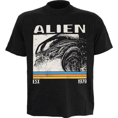 ALIEN - RETRO BARS - T-shirt imprimé devant noir