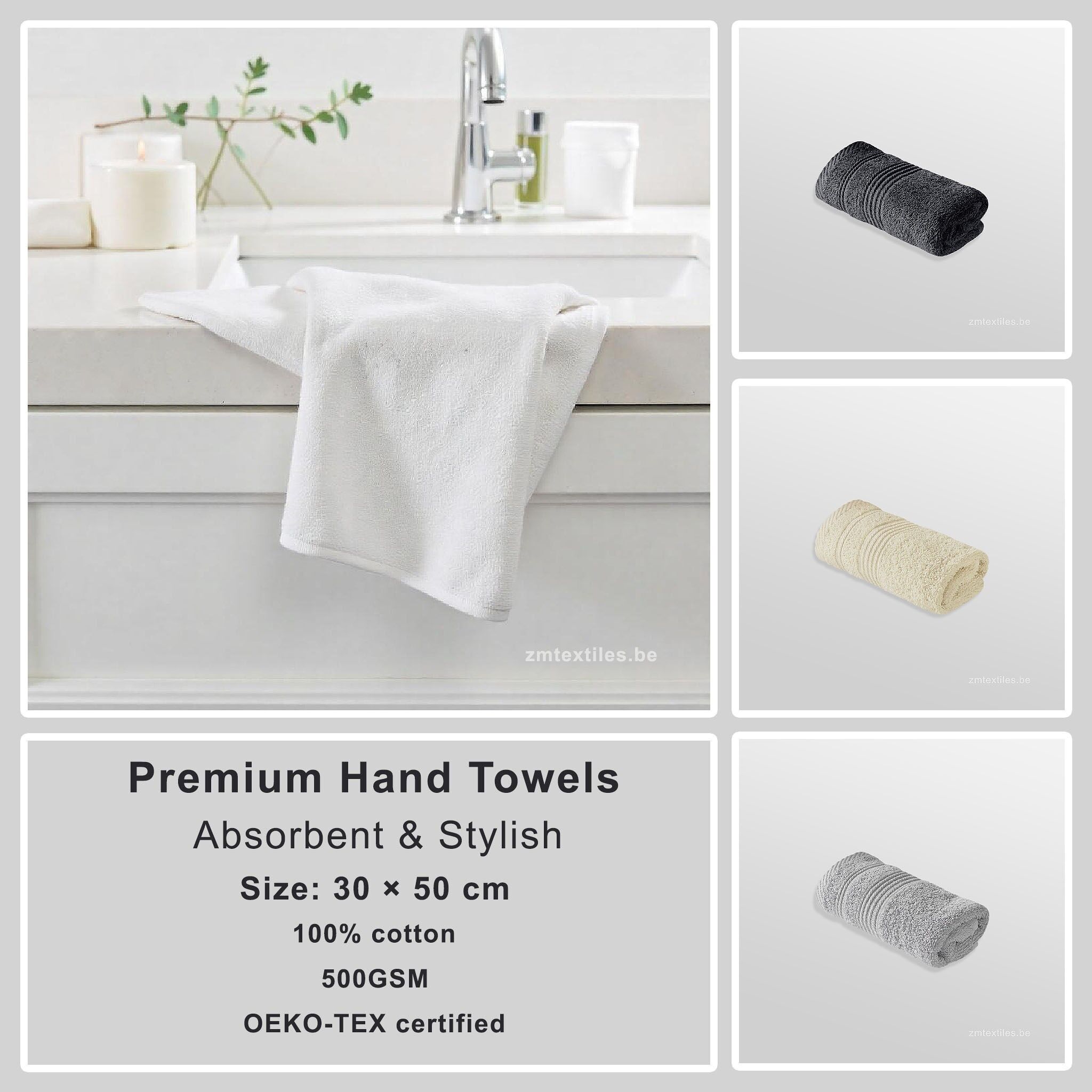 Asciugamano Premium (30 × 50 cm) | Morbido, assorbente e ad asciugatura rapida | ZM Textiles