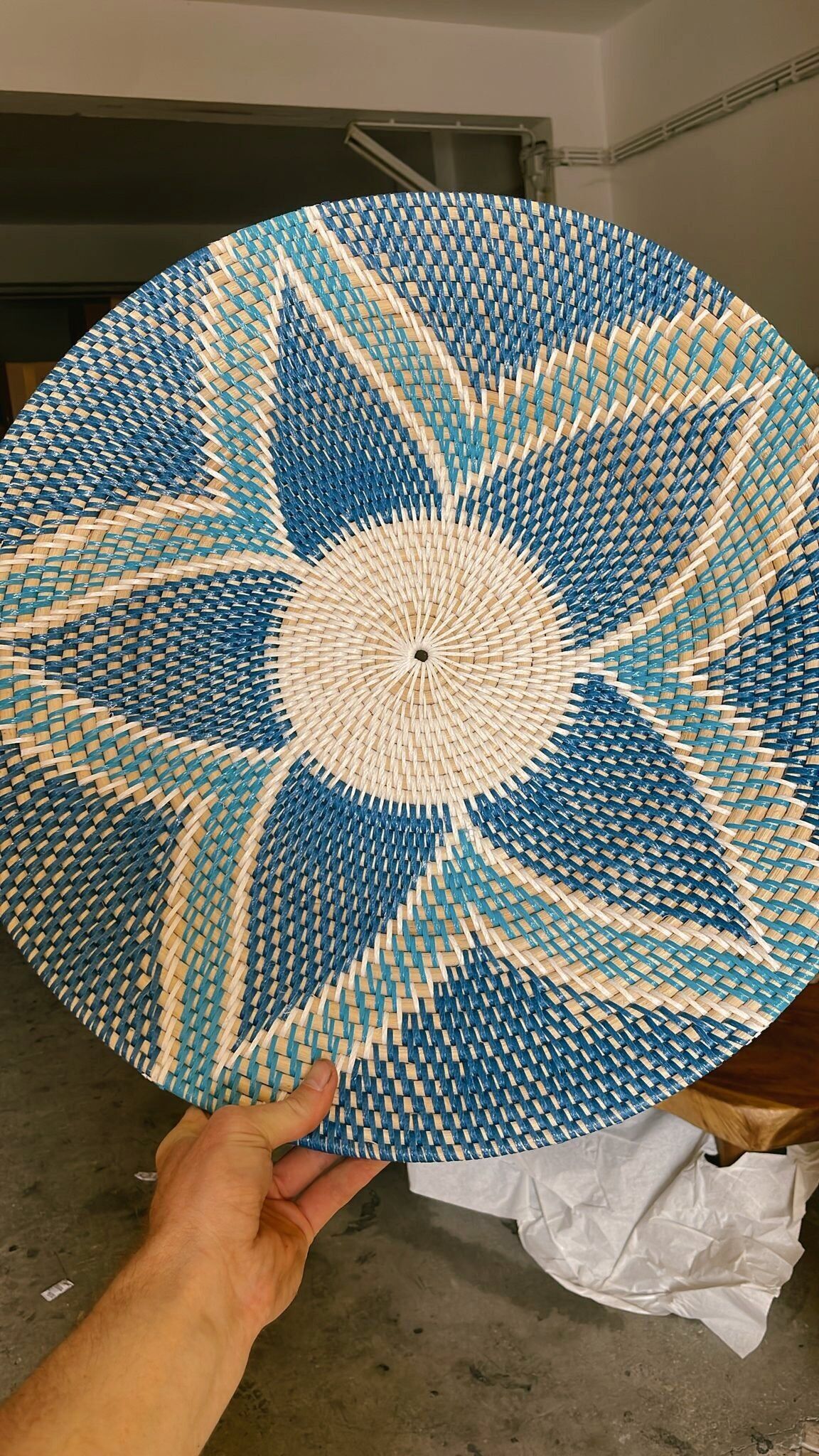 Prato de Parede Lombok Azul – 80 cm