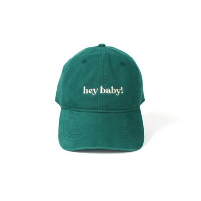 Cappellino ricamato Hey Baby - Unisex e morbido - 100% cotone