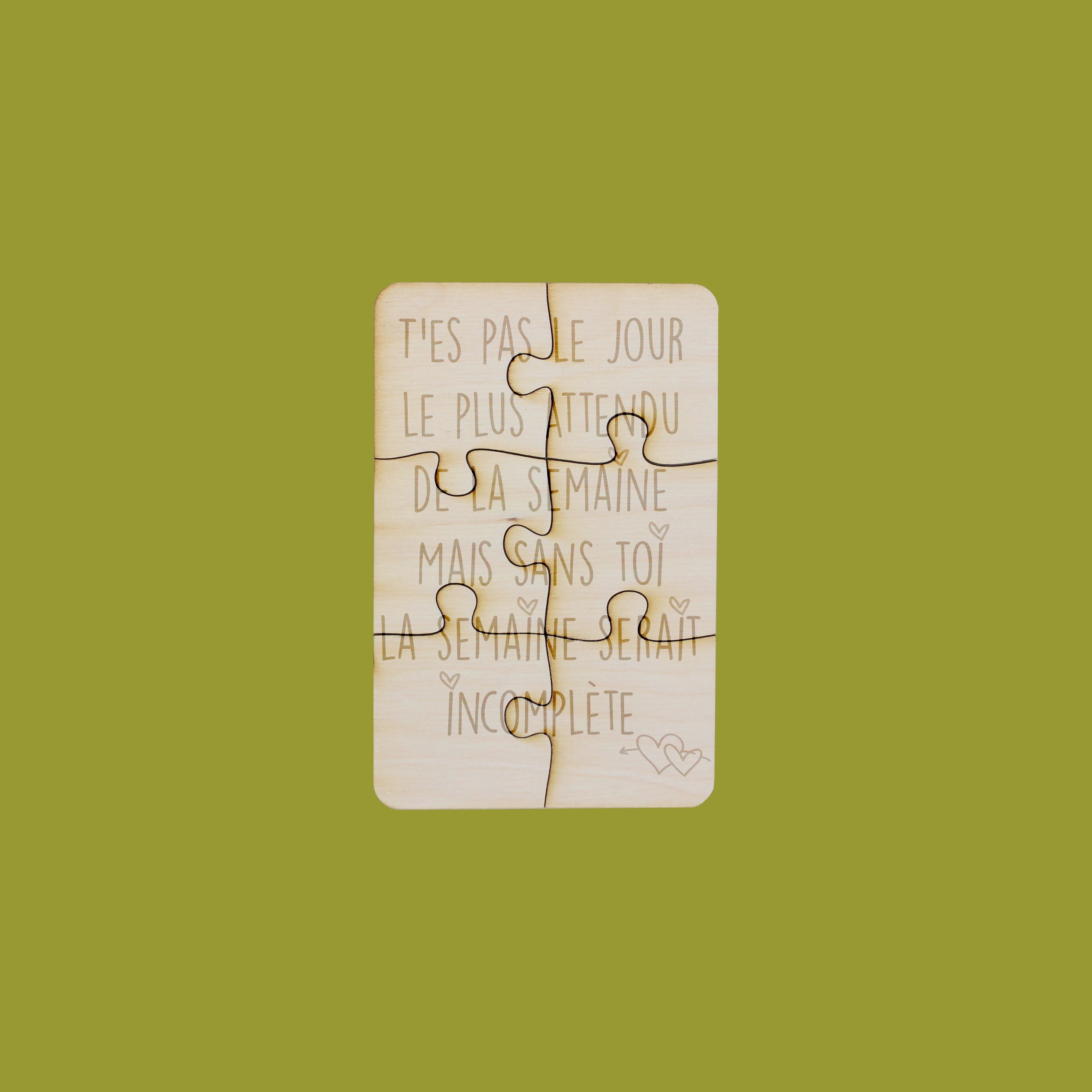 Puzzle con messaggio da 6 pezzi da regalare