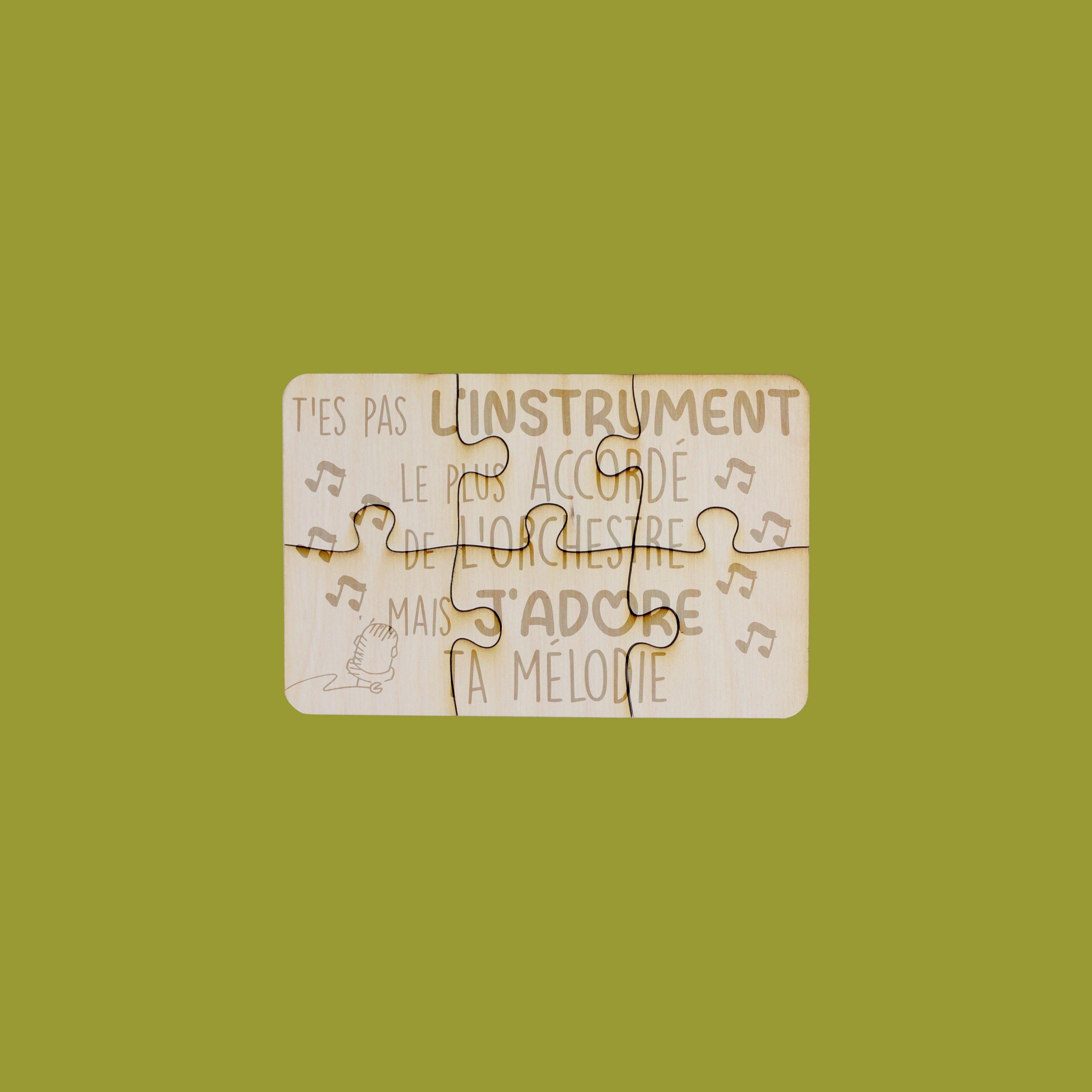 Puzzle con messaggio da 6 pezzi da regalare