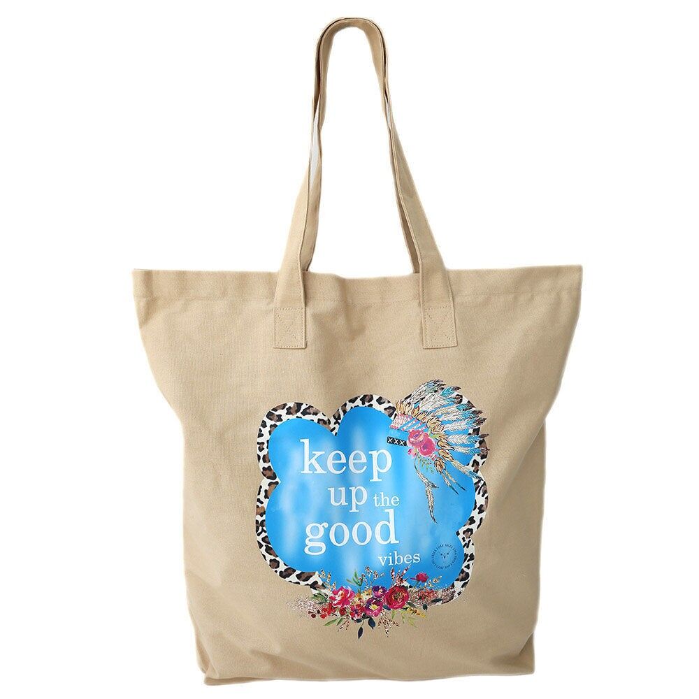 Canvas-Tasche, halte die gute Stimmung aufrecht