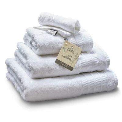 Serviette en bambou Hug blanche