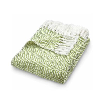 Jeté tissé à chevrons Hug Rug vert