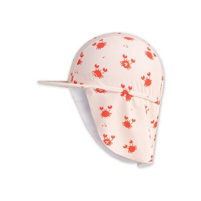 Articoli essenziali per il nuoto| Oh Granchio | Cappellino UV beige/rosso