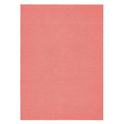 Tapis tissé uni Hug Rug rose corail