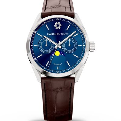 MTOmicron MoonPhase Blue Brown Leather