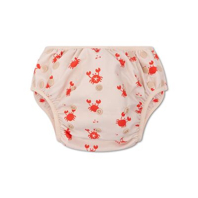 Imprescindibles para nadar | Oh cangrejo Pañal de baño lavable rojo/beige