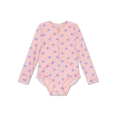 Imprescindibles para nadar | Mora Traje de baño de manga larga UV para niñas en beige/morado
