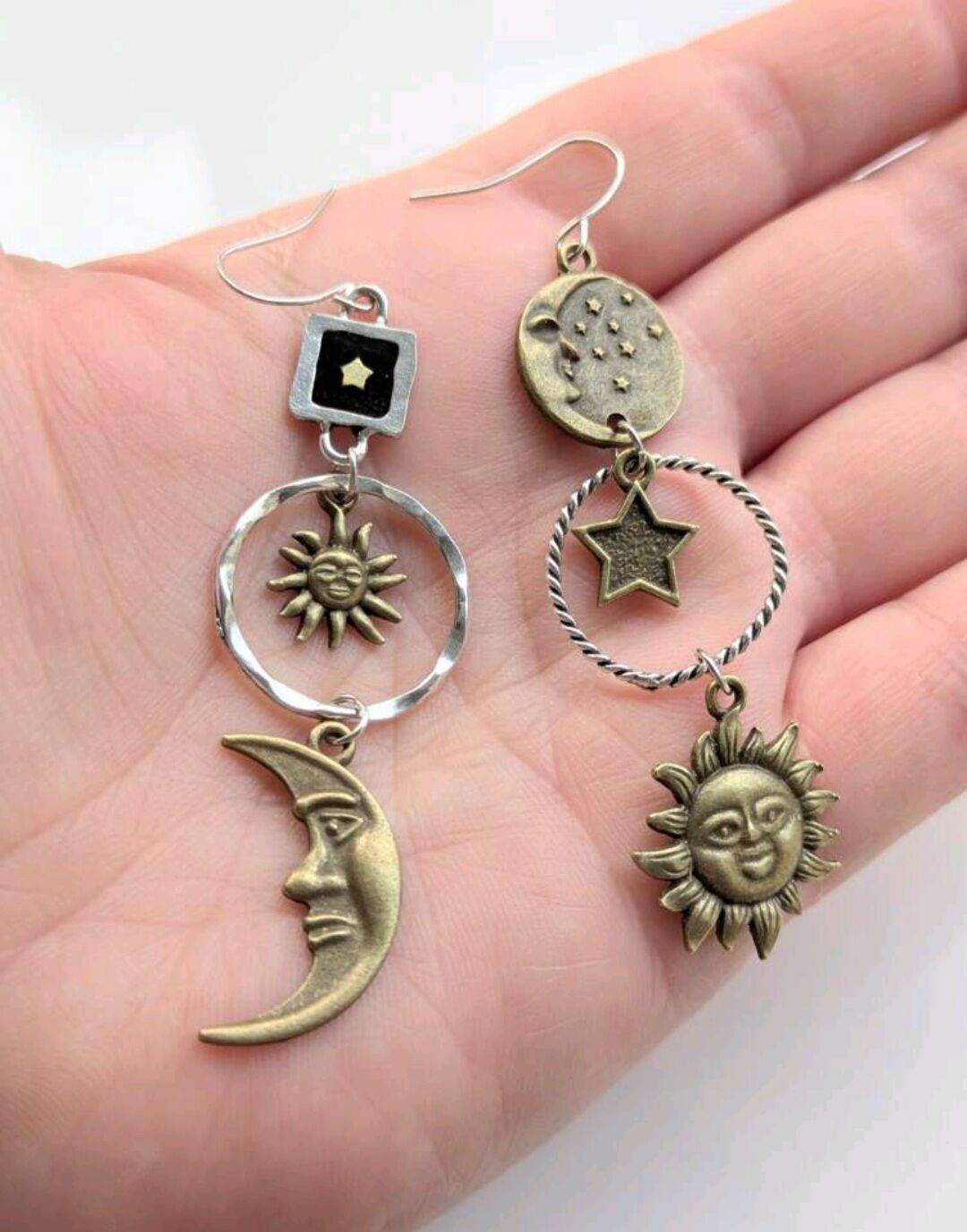 Orecchini hippie asimmetrici