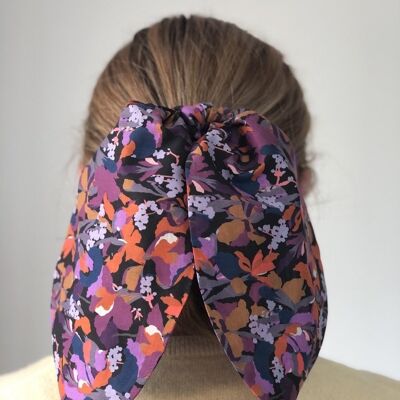 Scarf Tie Scrunchies - in Liberty of London Tana Lawn 100% Cotton prints (Various) - Camo Flowers - Long (10")