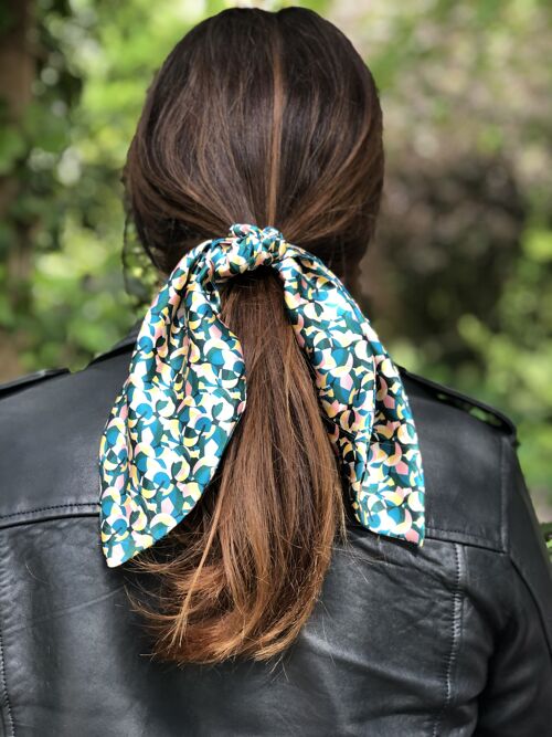 Scarf Tie Scrunchies - in Liberty of London pure silk (Various) - Bounce Silk Satin - Long (10")