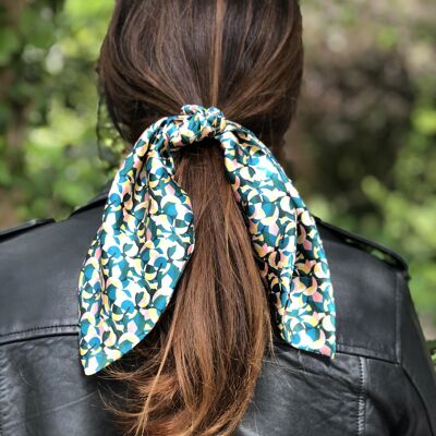 Scarf Tie Scrunchies - in Liberty of London pure silk (Various) - Bounce Silk Satin - Long (10")