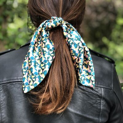 Scarf Tie Scrunchies - in Liberty of London pure silk (Various) - Bounce Silk Satin - Long (10")