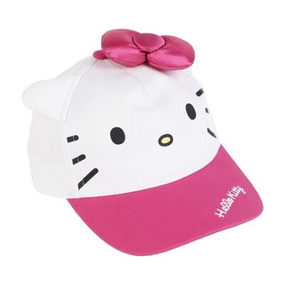 HELLO KITTY CURVED VISOR CAP WITH APPLIQUES - 2200010484