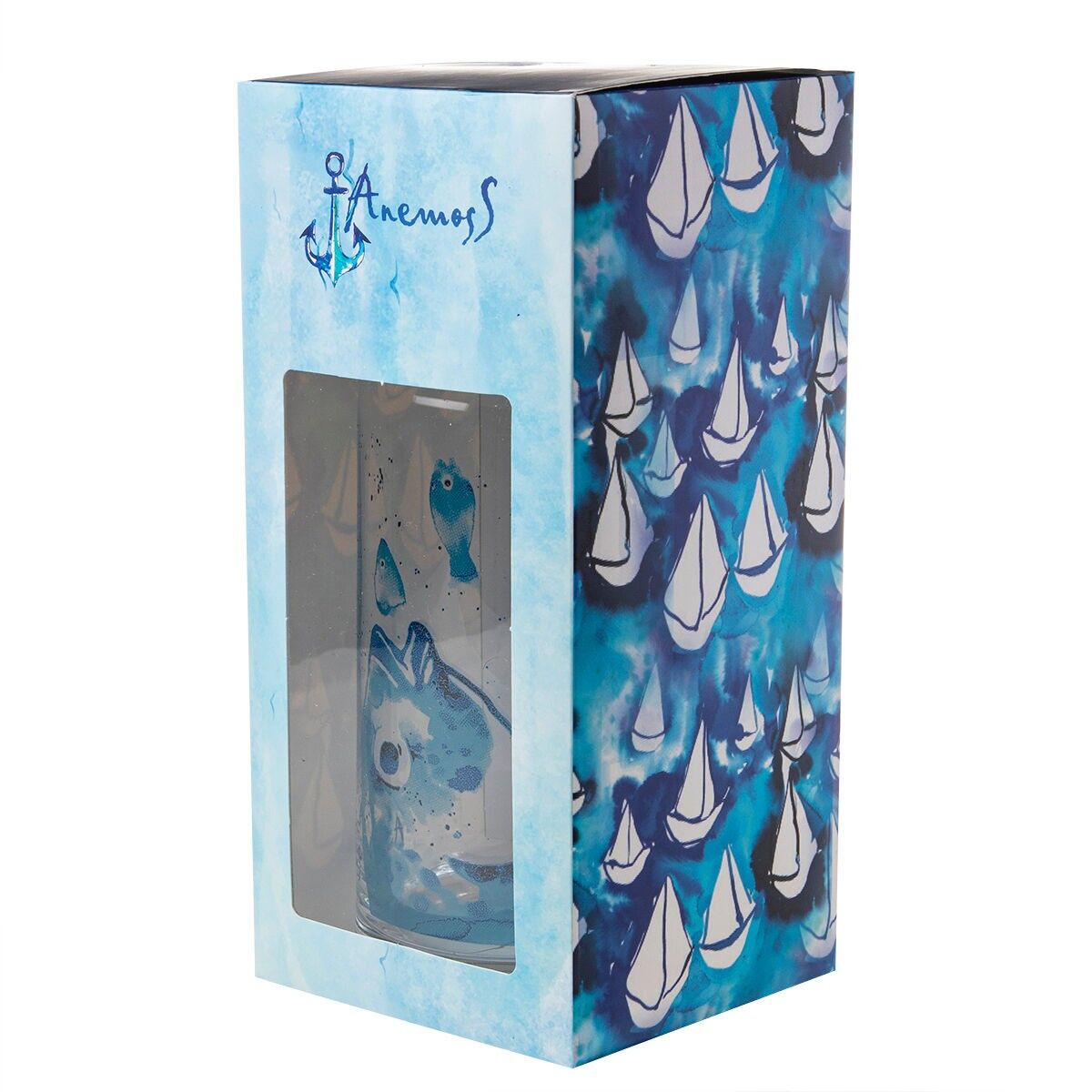 Brocca in vetro con motivo a orata Anemoss, 500 ml