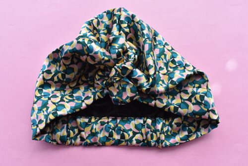 Luxury Silk Turban & Head wrap - Liberty of London Artist Bounce printed silk satin