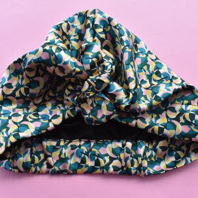 Luxury Silk Turban & Head wrap - Liberty of London Artist Bounce printed silk satin