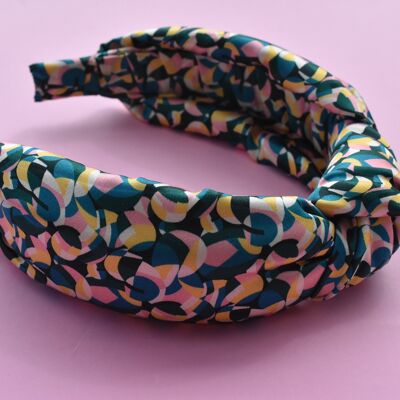 Luxury Silk Knot Alice band - Liberty of London Artist Bounce Silk Satin