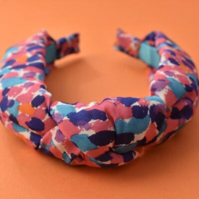 Luxury Silk Knot Alice band -  Liberty of London Artist Morning Dew crepe
