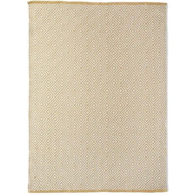 Alfombra Hug Rug tejida con diamantes en color dorado