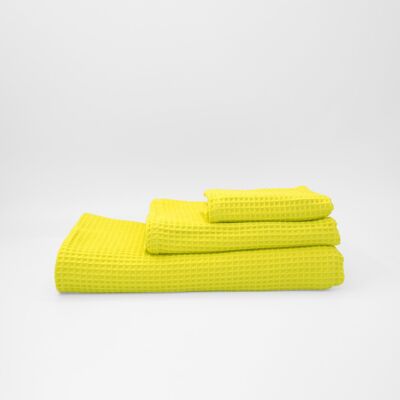 Toalla Waffle 100% algodón Amarillo