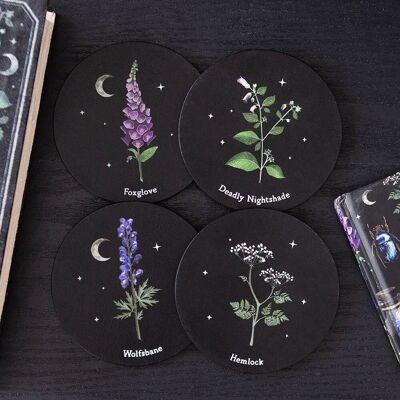 Ensemble de sous-verres Plantes vénéneuses
