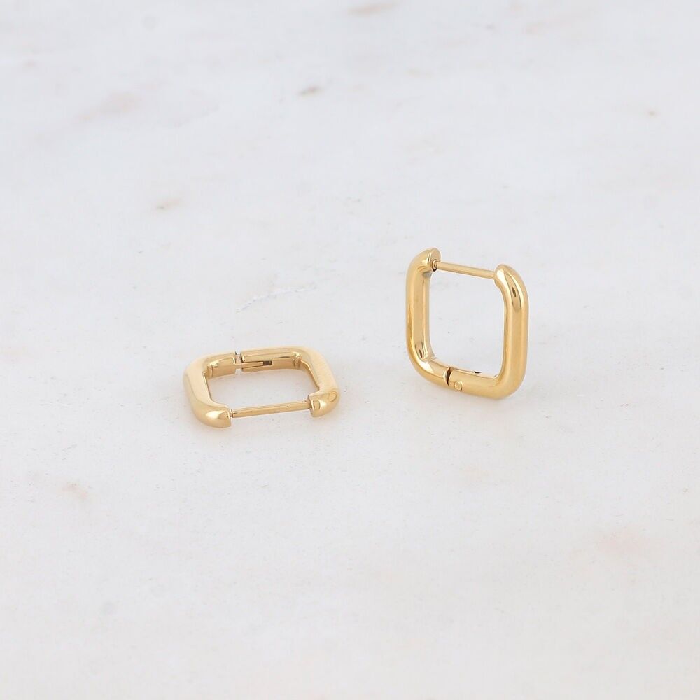 Creolen - dünner rechteckiger Ring