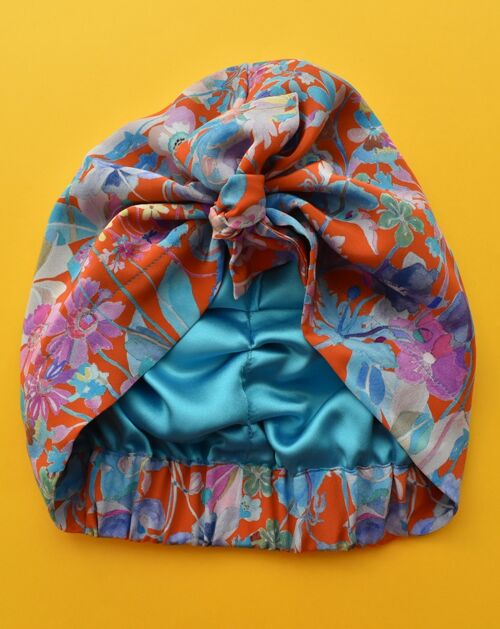 Luxury 100% pure silk Turban & Head wrap -  Liberty of London Artist Spring Proposal crepe