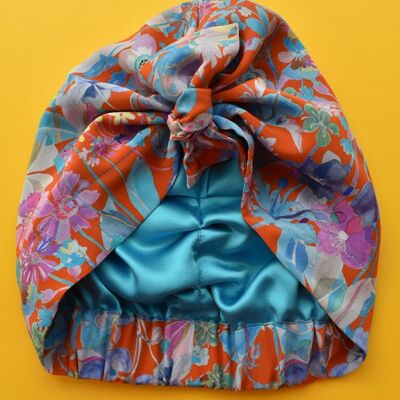Turban de luxe 100% pure soie et enveloppement de tête - Crêpe Liberty of London Artist Spring Proposal