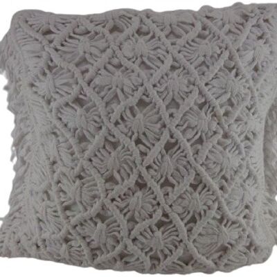 Cotton - Cushion - Pillow - White - 45x45cm