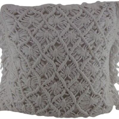 Cotton - Cushion - Pillow - White - 45x45cm