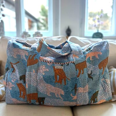 XXL beach bag "LUCKY LEO BLUE"