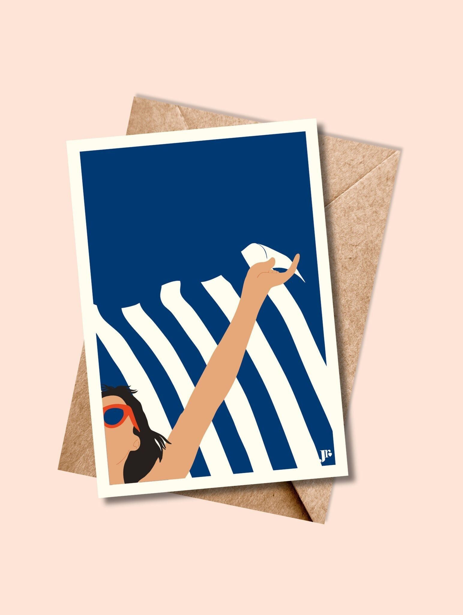 Postcard SEASIDE, Sea Breeze - Illustration 10x15cm