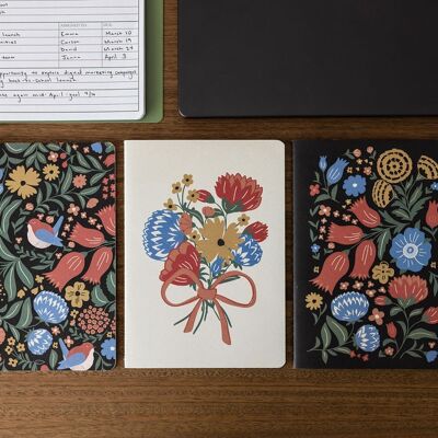 Stitch Notebook Set, Wanderlust Black