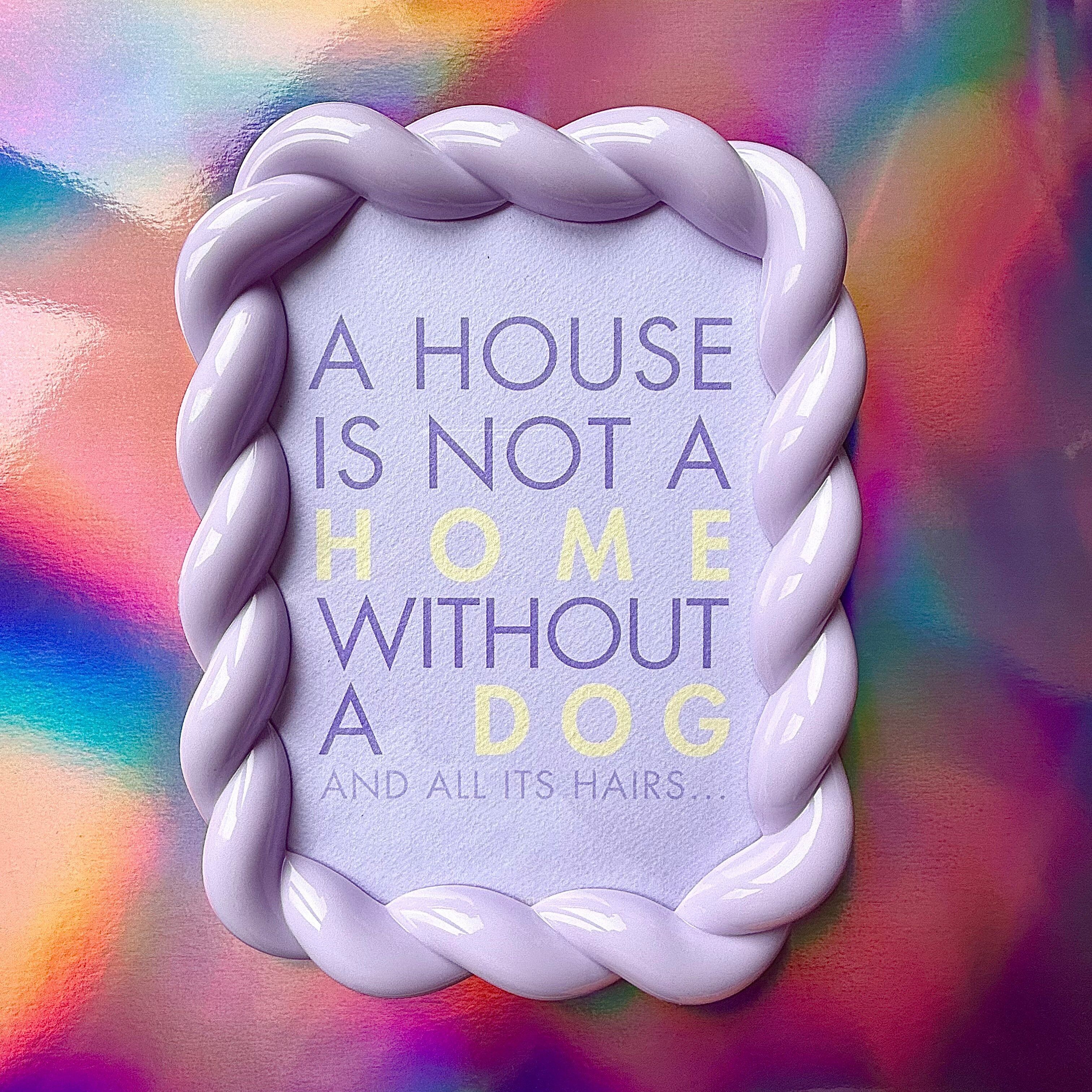 A5-Poster „Zuhause mit Hund“