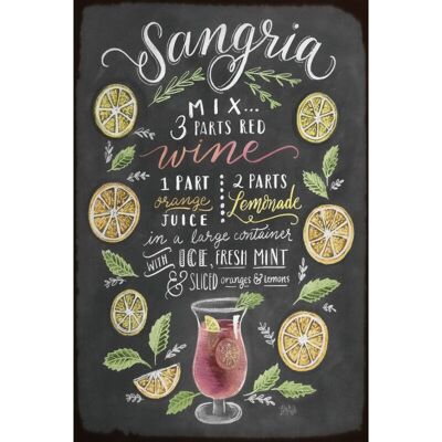 Sangria metal plate