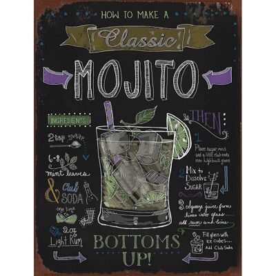 Plaque métal Classic Mojito