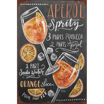 Placa metálica de Aperol Spritz