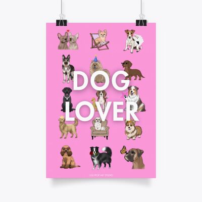 Póster A4 AMANTE DE LOS PERROS