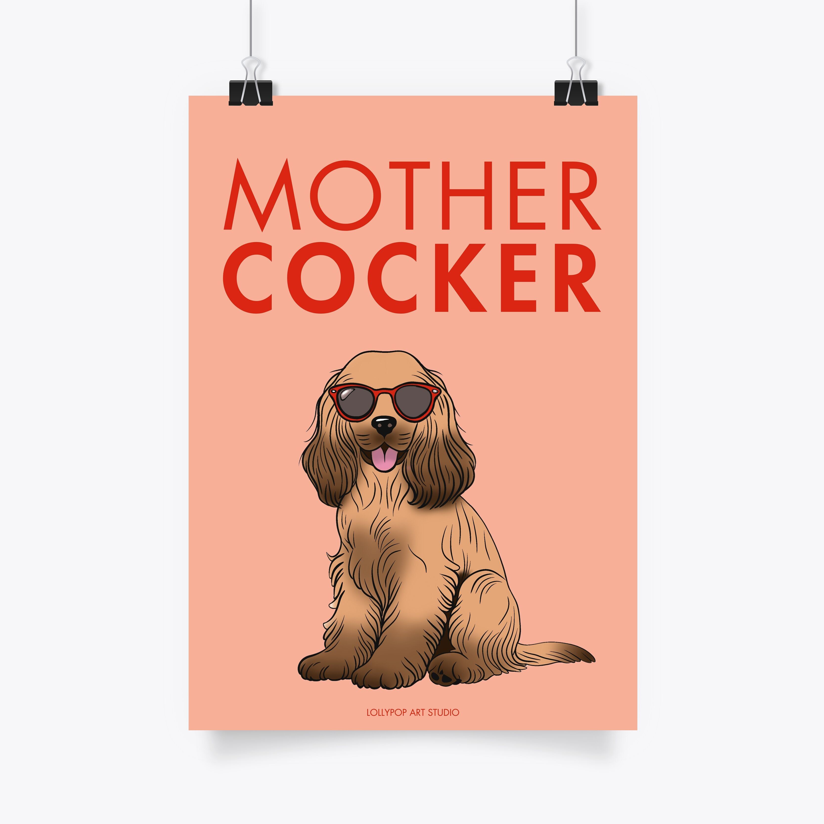 A4 MOTHER COCKER Poster - Cocker Spaniel