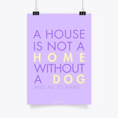 Póster A4 HOGAR CON PERRO