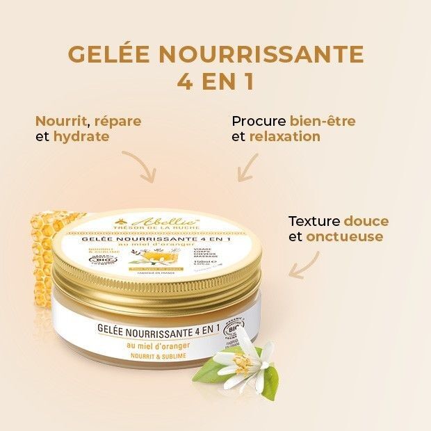 Gelée Nourrissante 4 en 1 au Miel d'Oranger Bio® 150ml