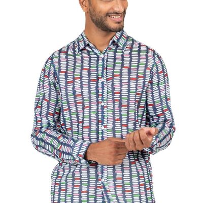 Camicetta da uomo "Steps Navy Acapulco", maniche lunghe, cotone (S, M, L, XL)