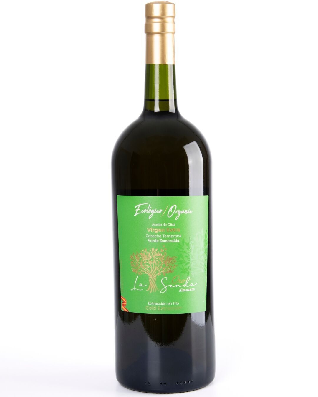 Organic Gourmet Extra Virgin Olive Oil - Early Harvest Green Young - 1.5L Magnum Glass Bottle 100% PICUAL