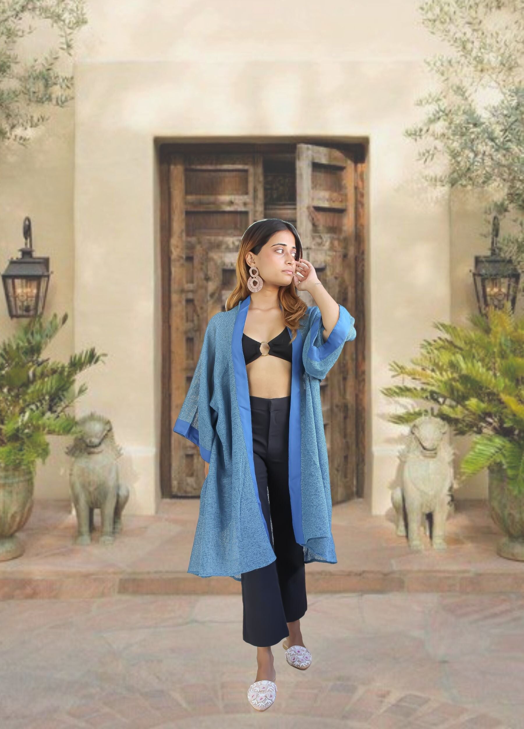 Kimono Albi verde acqua