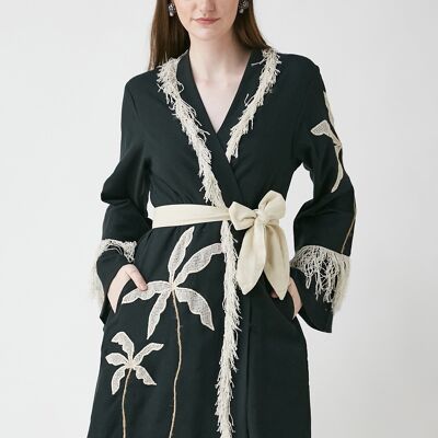Kimono negro corto Hori
