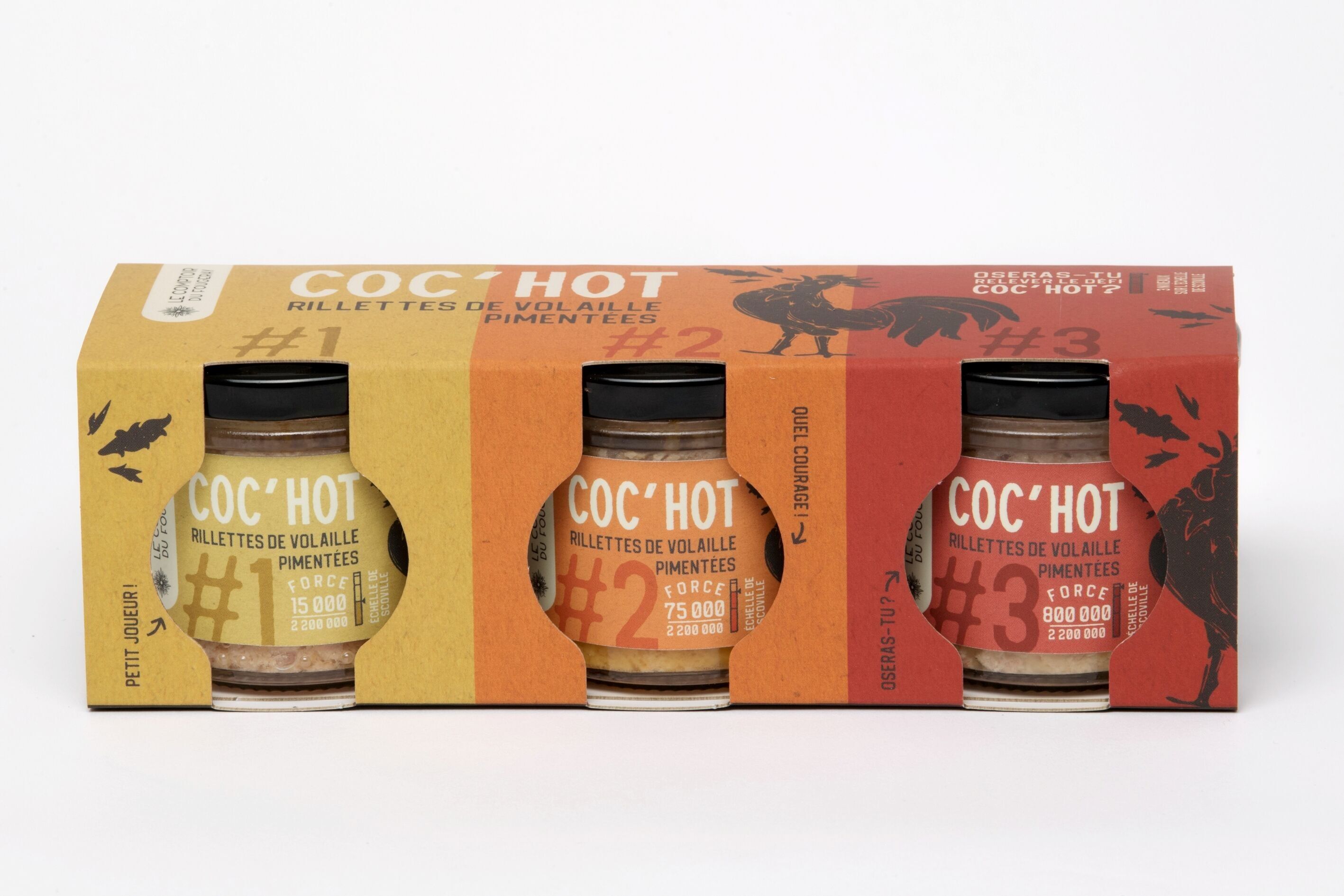 COC’HOT GESCHENKBOX (Aperitif Wild) – 3 würzige Geflügel-Rillettes 100g